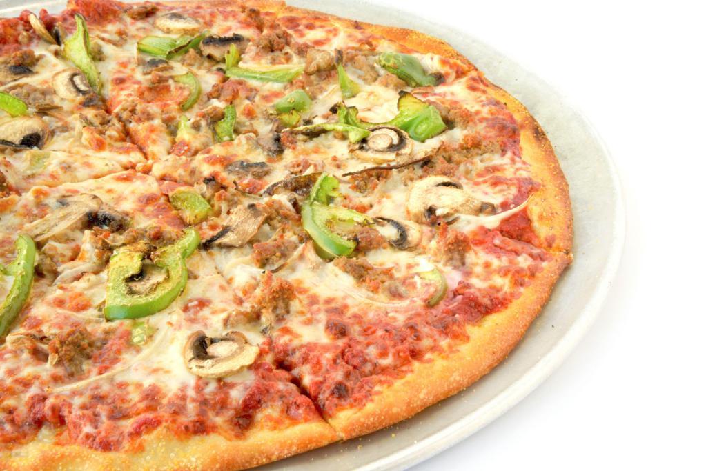 Small Classic Gluten Free Thin Crust Pizza · Sausage, mushrooms, onions, green bell peppers. Made with Mariposa gluten-free thin crust.