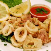 Fritto Misto Lunch · Mixture of fried calamari, shrimp and zucchini with lemon and marinara sauce.