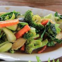 Mixed Veggies [din] · Brocoli, carrot, napa, string bean, snow pea, zucchini