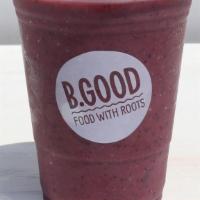 Berry Smoothie · Strawberry, blueberry, banana, almond milk, honey, pineapple juice, acai