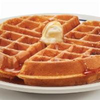 Belgian Waffle · Our house-made golden-brown Belgian waffle topped with whipped real butter. 