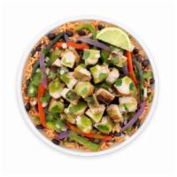 Baja Bowl · Choice of chicken, pork carnitas, steak, wahoo (ono), shrimp or veggies with rice, choice of...