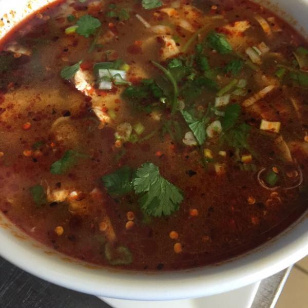 Tom Yum Soup · Spicy lemongrass soup with mushroom and your choice of chicken, tofu, vegetable or shrimp. Topped with green onion and cilantro.