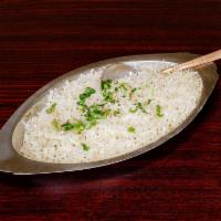 Jeera Rice · Basmati rice cooked with cumin.