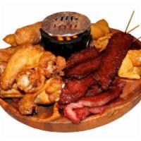 Pu Pu Platter for 2 · Two egg rolls, two beef teriyaki, four chicken wings, two fried shrimp, six chicken fingers,...