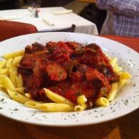 Small Penne with Sausage, Peppers and Onions · 