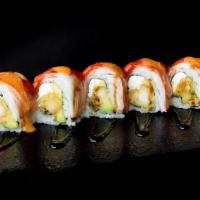 Temptation Roll · Cream cheese, avocado and shrimp tempura topped with crabmeat, eel sauce and Sriracha.8 Piece 