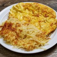 Cheese Omelette · Served with  Swiss, American or feta.  Our omelettes are made frittata style with 4 eggs, ho...