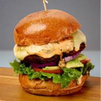 Match Burger · 6 oz. Angus beef patty, aged Vermont cheddar, brioche bun, butter lettuce, house ketchup, ga...