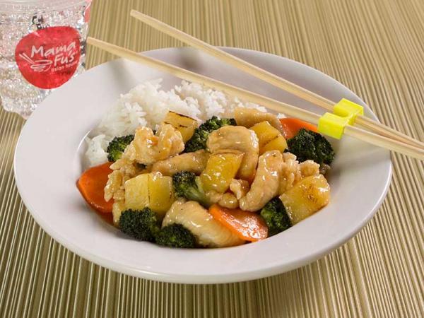 Kid's Sumo Sweet & Sour · Crispy chicken and pineapple in sweet & sour sauce.