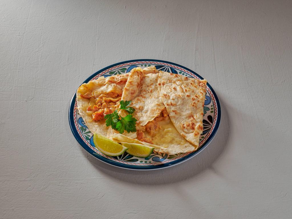 Meat Quesadilla · Your choice of protein with Monterey Jack cheese and pico de gallo.