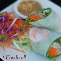 1. Por Peir Sod · 1 fresh roll. Vegetables, shrimps or tofu wrapped in rice paper.