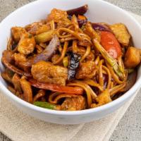 Tallarin Saltado · Noodles sauteed with tomato, onions, Peruvian peppers, soy sauce and your choice of meat or ...