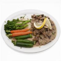 Veal Piccata · Sauteed in wine, capers, lemon, mushrooms and butter.