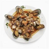 Capellini D'Angelo al Frutti di Mare · Shrimp, clams, scallops, parsley, in red or white wine.