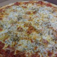 The New Yorker · Pepperoni, Ground Sausage, Oregano Seasoning and Extra Cheese.