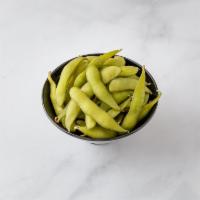 Edamame · Steamed salted soybean.