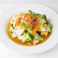 Veggie Delight · Your choice of meat, stir-fried with mixed vegetables in a light brown sauce. Vegetarian.