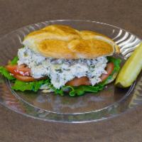 Chicken Salad Sandwich · Homemade chicken salad, lettuce and tomato on fresh croissant.