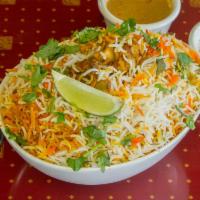 Hyderabadi Goat Dum Biryani · House special rice dish made with aromatic basmati rice and chef's secret ingredients, slow ...