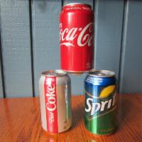 Canned Soda · Coke, Sprite, Diet Coke, Lemonade