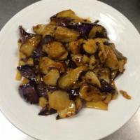 149. Eggplant with Garlic Sauce · Hot and spicy.