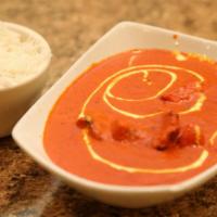 Chicken Tikka Masala · Cubes of tender chicken marinated in thick yogurt sauce and then grilled in a clay oven befo...