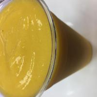 Mango Madness Smoothie · Mango, banana and peach with orange juice. Choice of size, add protein powder or ginseng for...