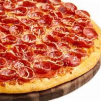 Gluten Free Cup & Crisp Pepperoni Duo Pizza · Signature Red Tomato Sauce on our Gluten Free Crust, topped with Mozzarella Cheese, Pepperon...