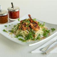 Papaya Salad with Shrimp · Grilled beef tossed with shredded papaya dressed with special sauce .