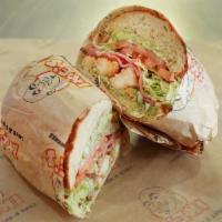 201. Adam Richman Sandwich · Fried chicken, ham, real honey, pesto, avocado and Swiss. Served with dirty sauce, lettuce a...