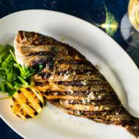 Grilled Whole Daurade · Grilled lemon, watercress and agrodolce.