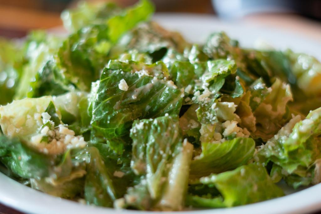 Caesar Salad Lunch · Crisp romaine with house made raw egg Caesar dressing, Parmesan, focaccia croutons and anchovies.