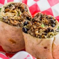 Barbacoa Burrito · Barbacoa of Beef. With Mexican rice, pinto beans, Cheddar Jack cheese, sour cream, pico de g...