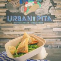 Spinach Pockets · Spinach with onions and lemons. Deep fried.