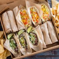 Taco Box Steak · 6 original tacos and 6 California tacos served with (1) 8 oz container of Sharky’s Salsa and...