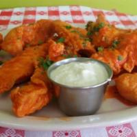 Boneless Buffalo Wings · Cooked to perfection and coated in your favorite sauce. 