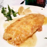 Sole Grand Marnier · Sauteed fillet of sole with a grand marnier sauce.
