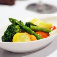 Vegetables · Asparagus and broccoli.