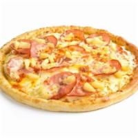 Tropical Hawaiian Pizza · Canadian bacon, smoked bacon, pineapple, cheddar cheese and Sarpino's gourmet cheese blend. ...