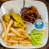 10 Piece Traditional Wings (Combo) · With celery, dipping sauce, and a side