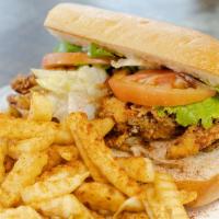 Po Boy (Combo) · Choice of Shrimp, Crab, or Oyster with Lettuce, Tomatoes, House Seafood Sauce with a Side
