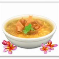 Egg Drop Soup · Egg in clear broth, served with crispy noodle.
