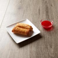A3. Egg Rolls · 2 pieces. Crispy dough filled with minced vegetables.