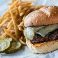 Pepper Jack Burger · Roasted poblano pepper, pepper jack cheese, chipotle mayo.