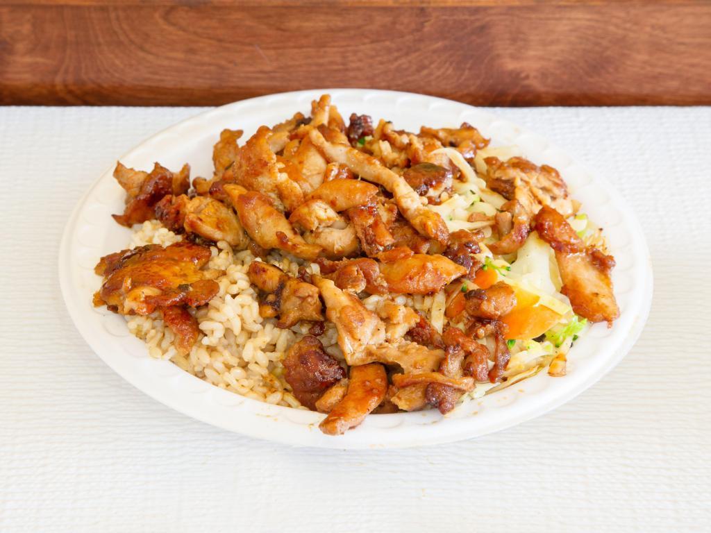 T2. Shrimp Teriyaki · Served with mixed vegetables and white rice.