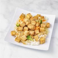 T3. Tofu Teriyaki · Served with mixed vegetables and white rice.