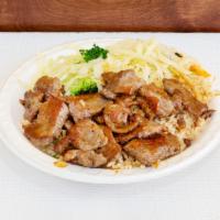 T4. Beef Teriyaki · Served with mixed vegetables and white rice.