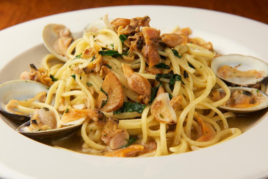 Linguine Alle Vongole · With white clam sauce.