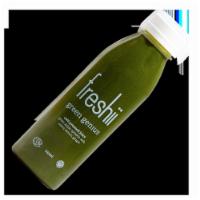 Green Genius · Green apple, spinach, kale, celery, lemon, and ginger.